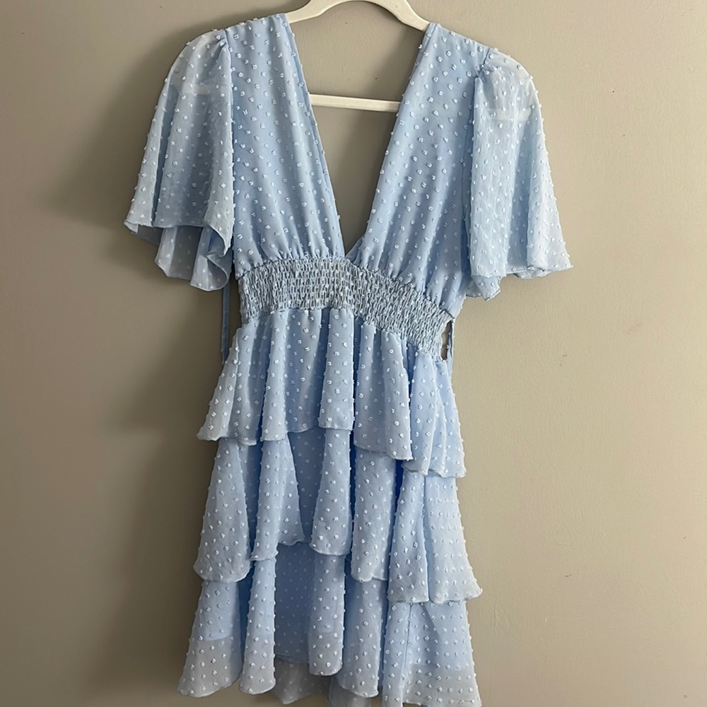 Baby Blue Tier Dress